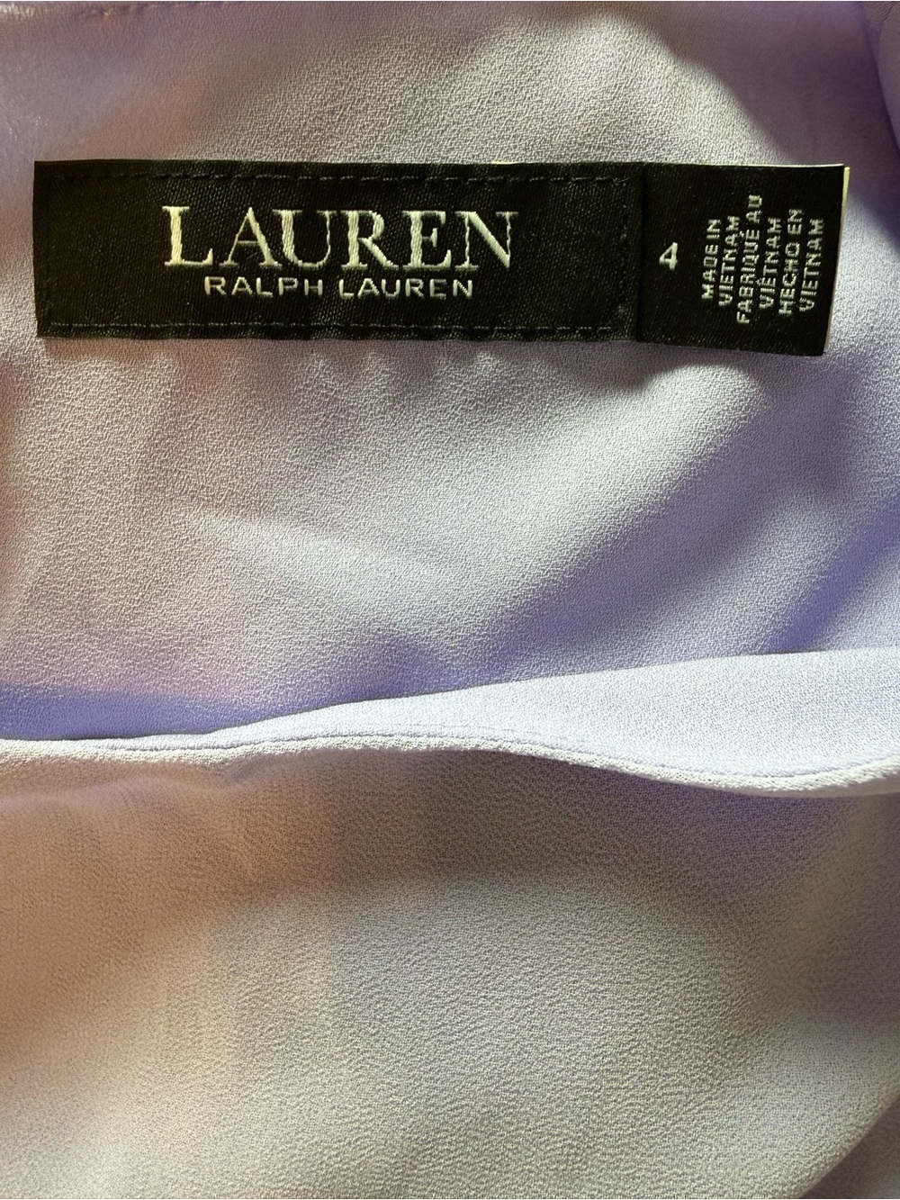 Lauren Ralph Lauren Lavender Layered Sleeveless Mini Dress - Picture 5 of 9